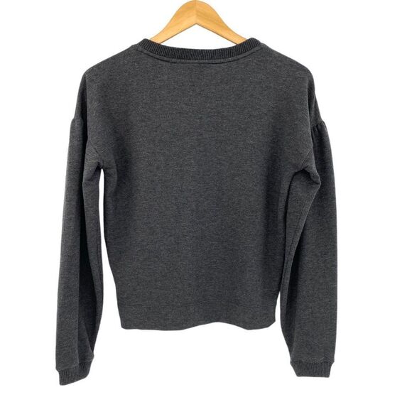 Maeve by Anthropologie gray Tallie beaded embellished sweatshirt size xsmall - Picture 6 of 7